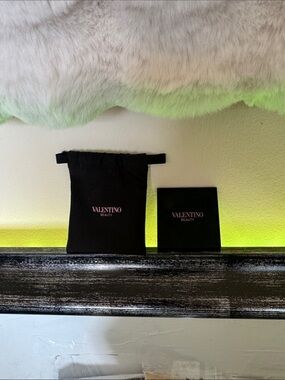 Black Compact Mirror Valentino mirror with rubber sides with semi studs NWOT